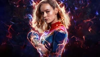 brie larson, the marvels, captain marvel, 2023 movies, marvel comics wallpaper