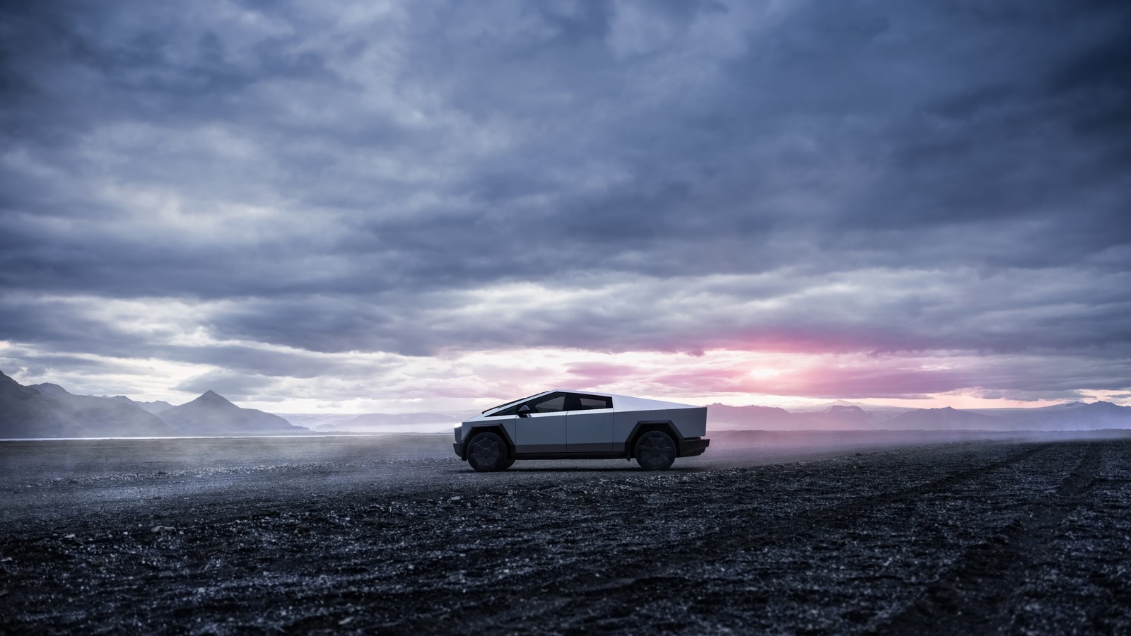 tesla, cybertruck, car, sunrise Download Wallpaper