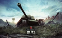 Танки Черчилль в ландшафте World of Tanks Blitz