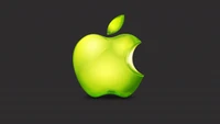 vert, fruit, logo, graphiques, pomme