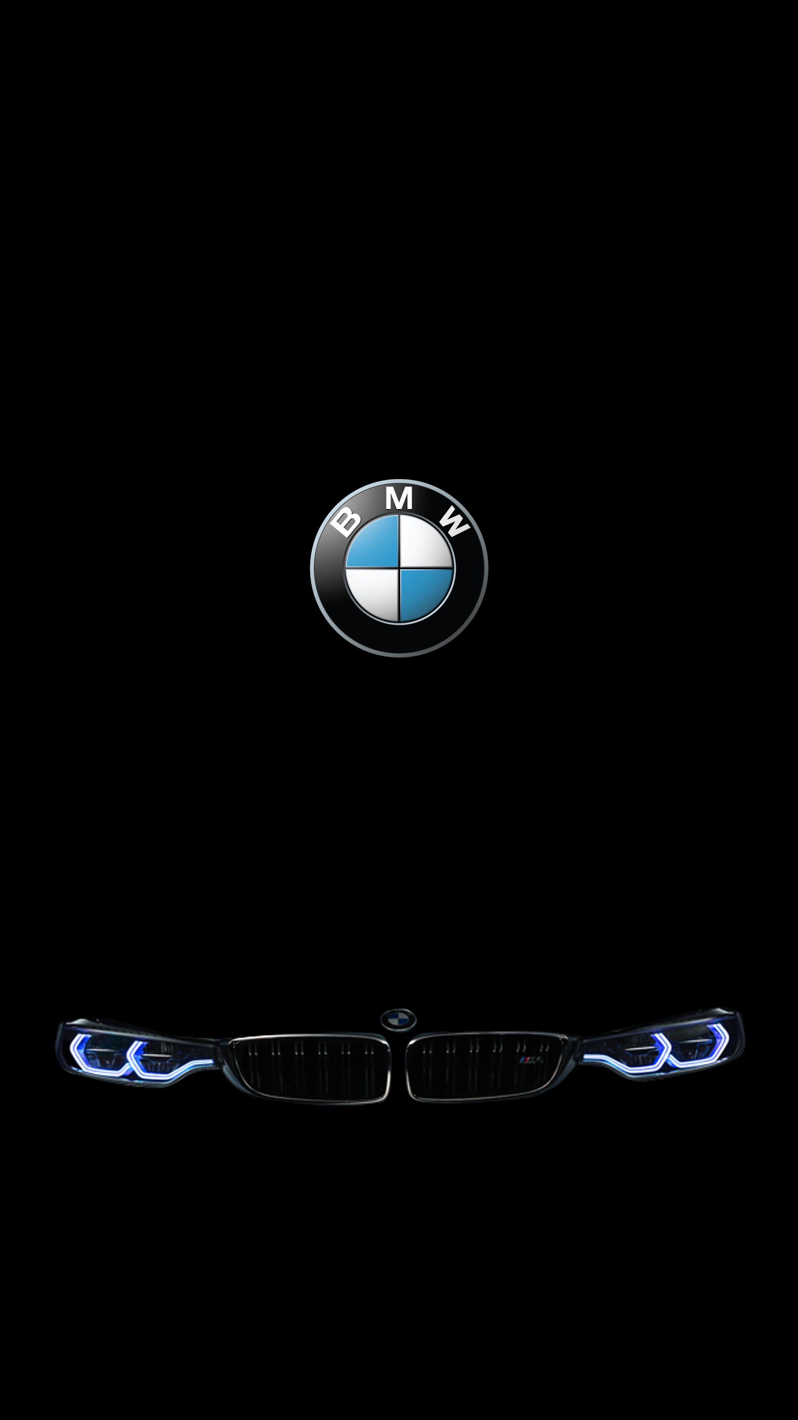 Logo bmw sur fond noir avec une paire de lunettes (bmw lovers, cool black, led, logo)