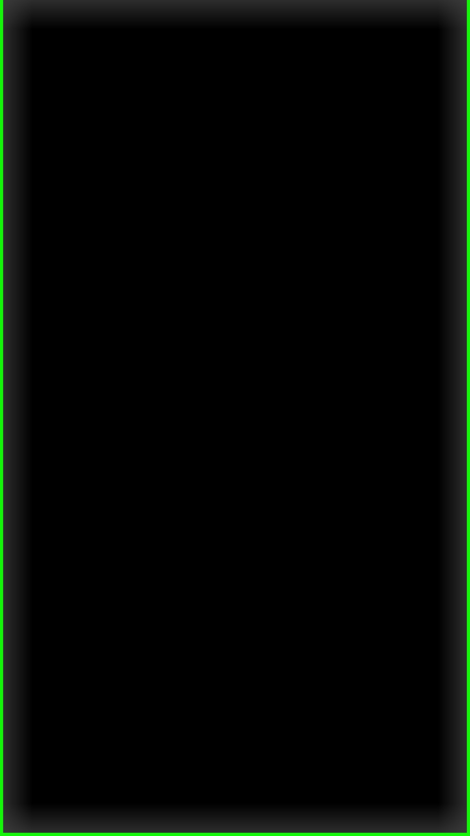 A close up of a green square frame with a black background (black, bubu, edge, galaxy, green)