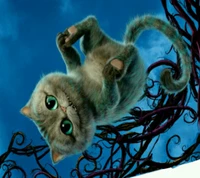 alice in wonderland, blue, cheshire cat, cute wallpaper