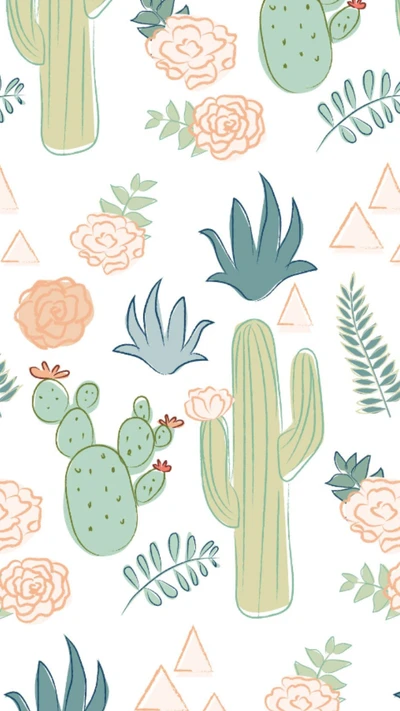 cactus, cactus pattern, motif, motifs