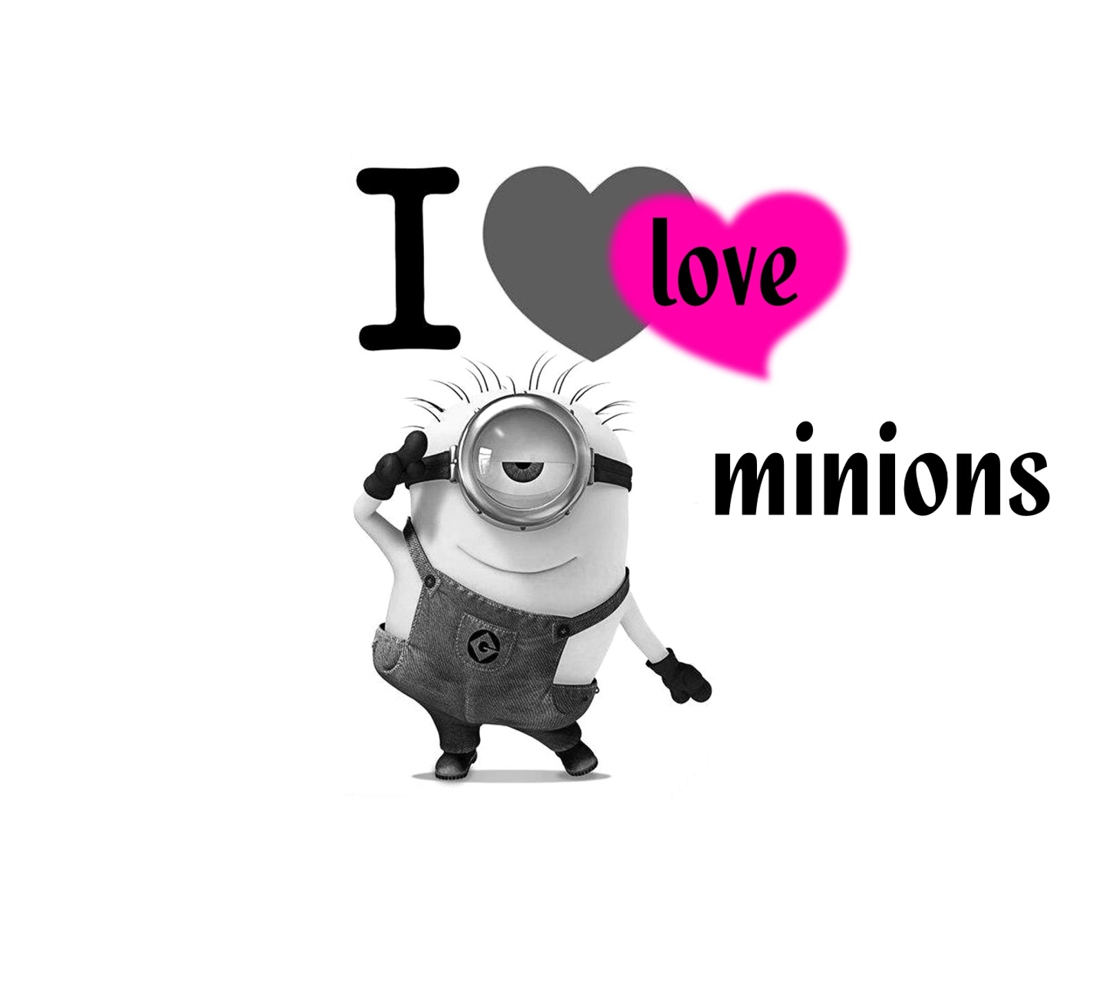 i love, minions wallpaper