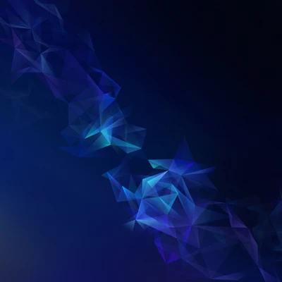 Abstract Galaxy Shapes Wallpaper in Cool Blue Tones