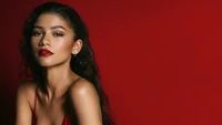 Zendaya: Elegância cativante em vermelho