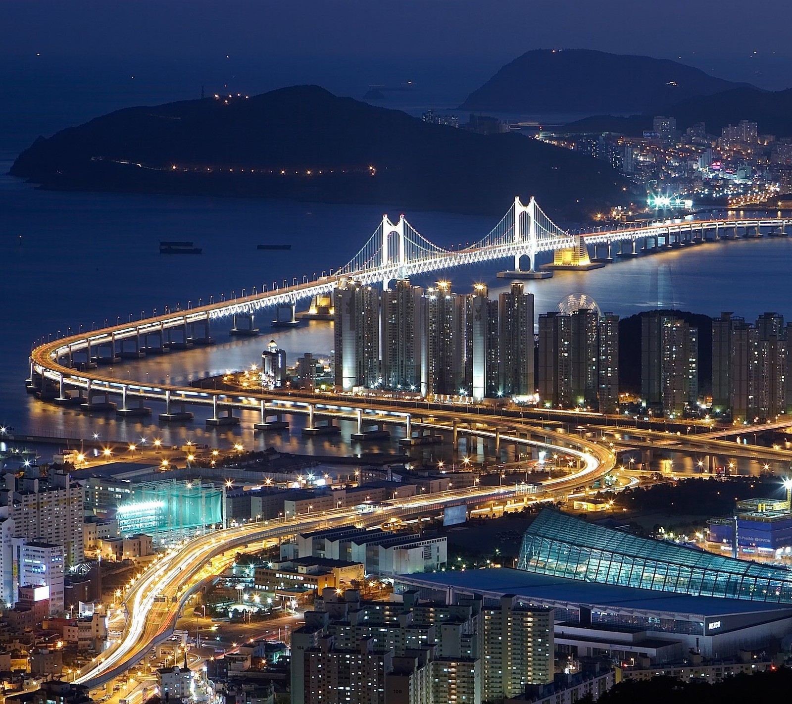 Lade corea, gebäude, korea, lichter, land Hintergrund herunter