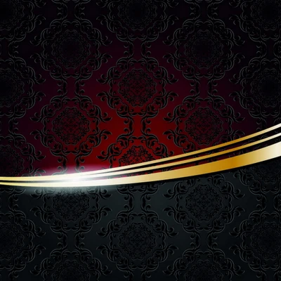 abstract pattern, black red golden