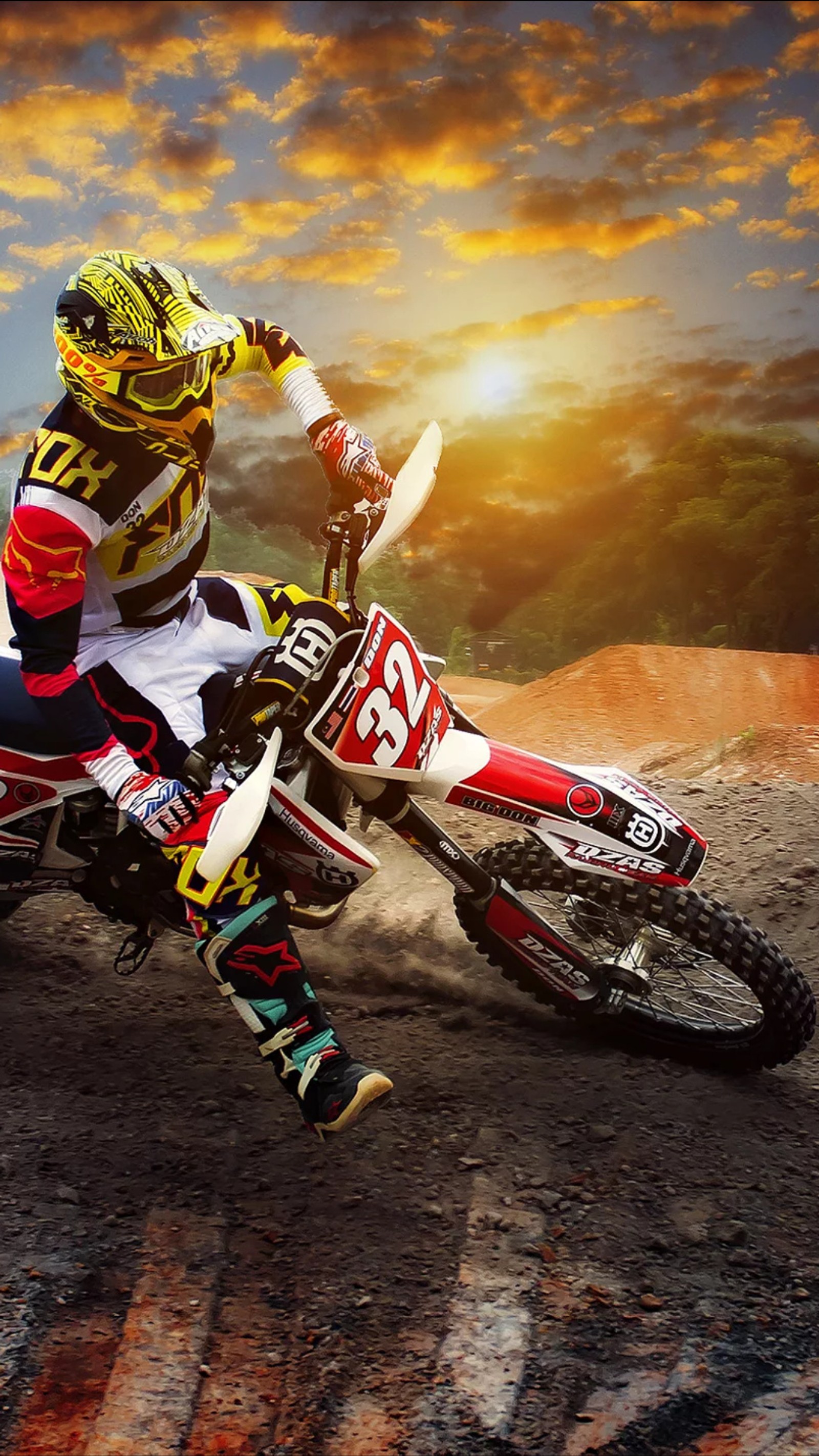 Descargar fondo de pantalla bicicleta, motocicleta, deporte, motocross, atardecer