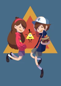 Descargar fondo de pantalla gravedad, cascadas, gravity falls, mabel, stan