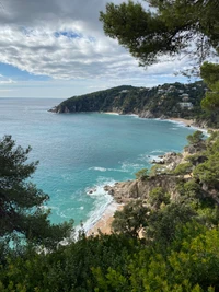 coast, body of water, road, nature, mountainous landforms