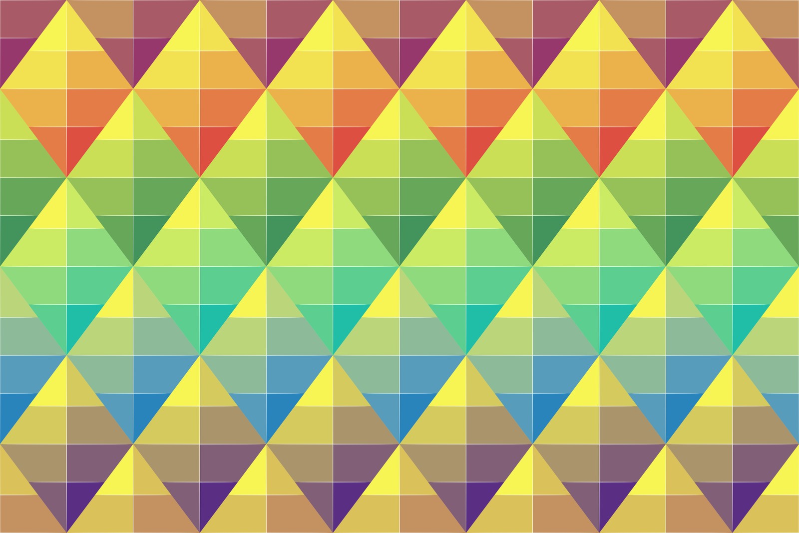 A colorful background with a pattern of triangles (shape, triangle, line, yellow, pattern)