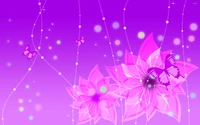 Design floral violet vibrant avec des papillons