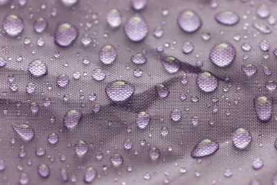 Macro Close-Up of Pastel Purple Fabric with Water Droplets