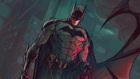 Batman: O Cavaleiro das Trevas Surge Em Meio À Paisagem Urbana Encharcada