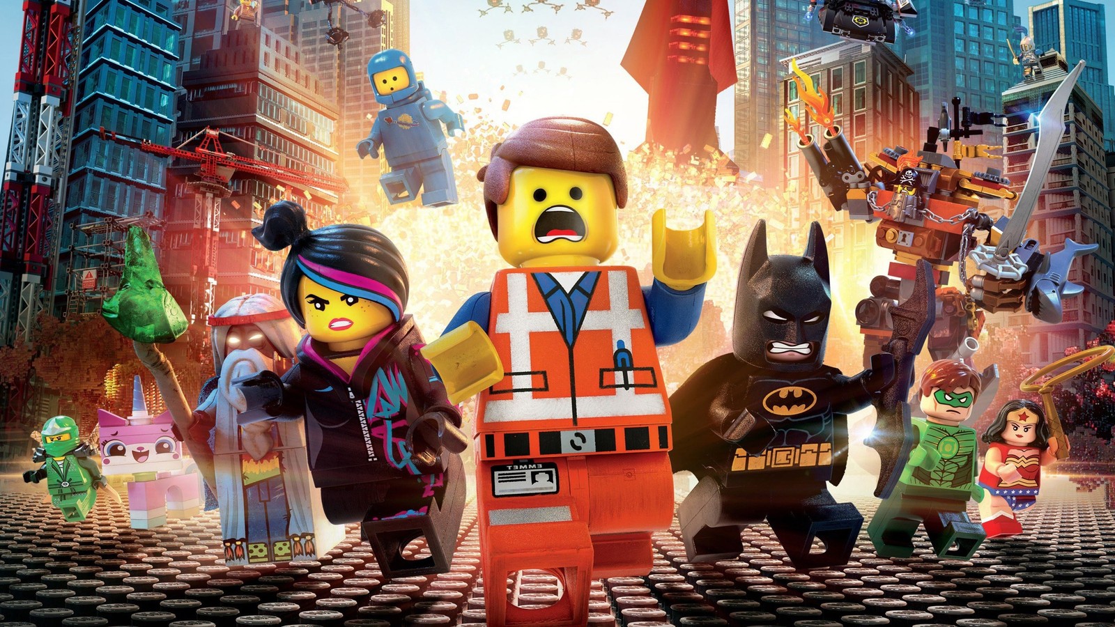 La película de lego (la película de lego, animación, personajes, películas, fondo de pantalla 4k)