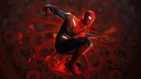 Spider-Man in Action: Dynamic 4K Wallpaper from Marvel's PS4 Game