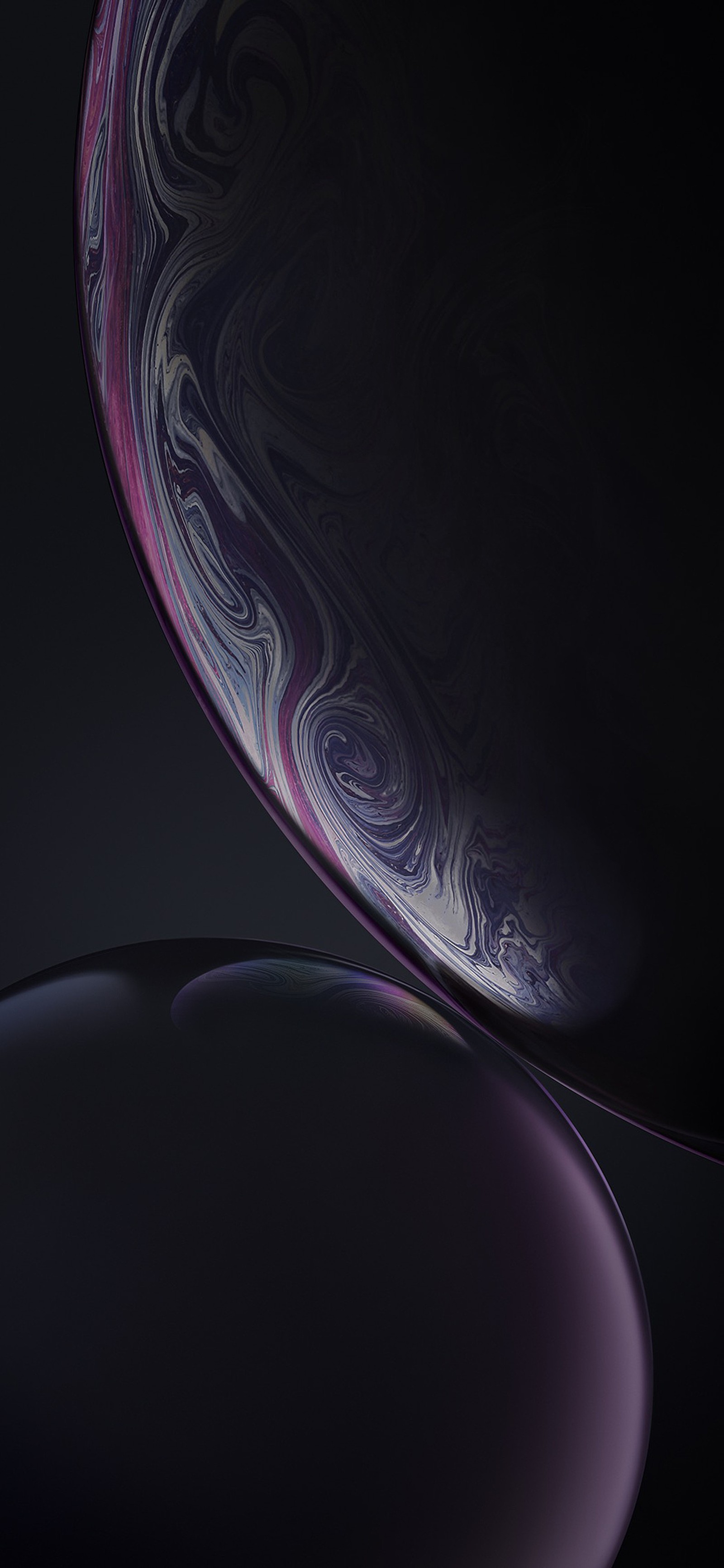 Iphone xr mit lila hintergrundbeleuchtung und schwarzem hintergrund (iphone, iphone xs, xr, xs max, apfel)