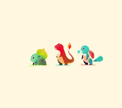 bulbasaur, charmander, kanto, pokémon, pokemon