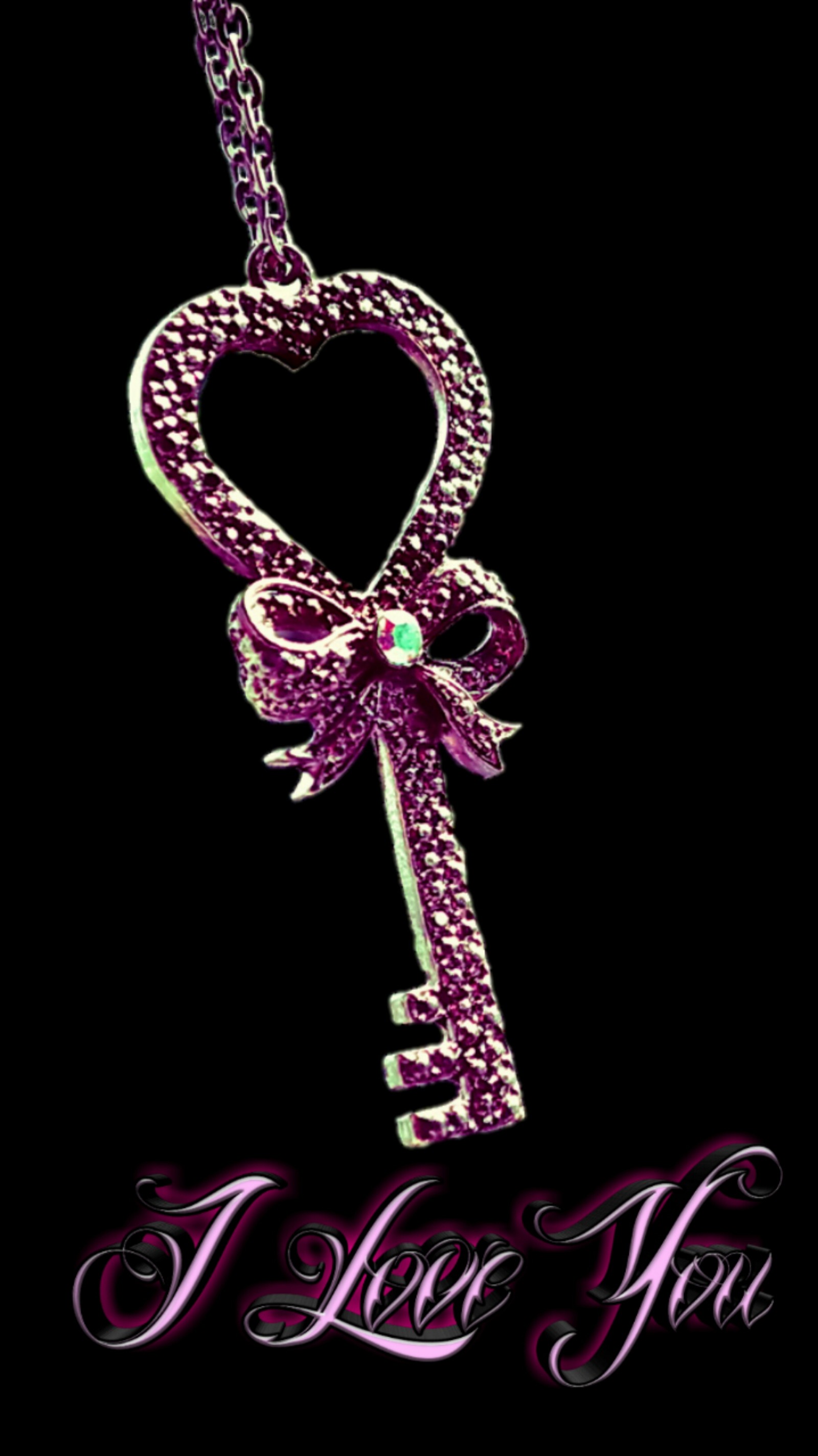 black, heart, key, love, pink Download Wallpaper