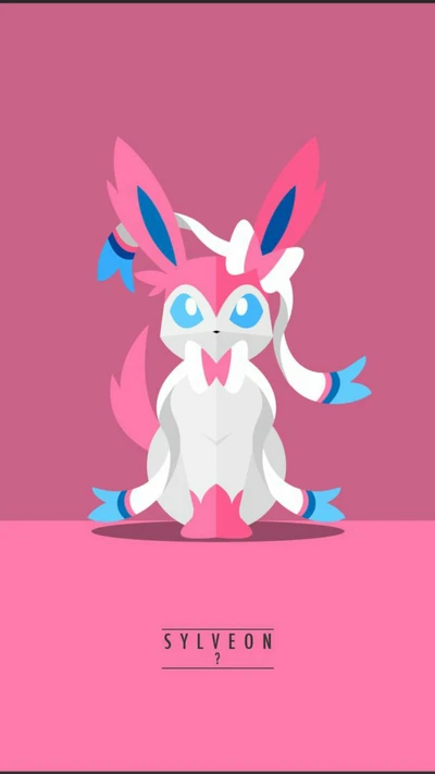 Sylveon estilizado: Un colorido tributo a Pokémon