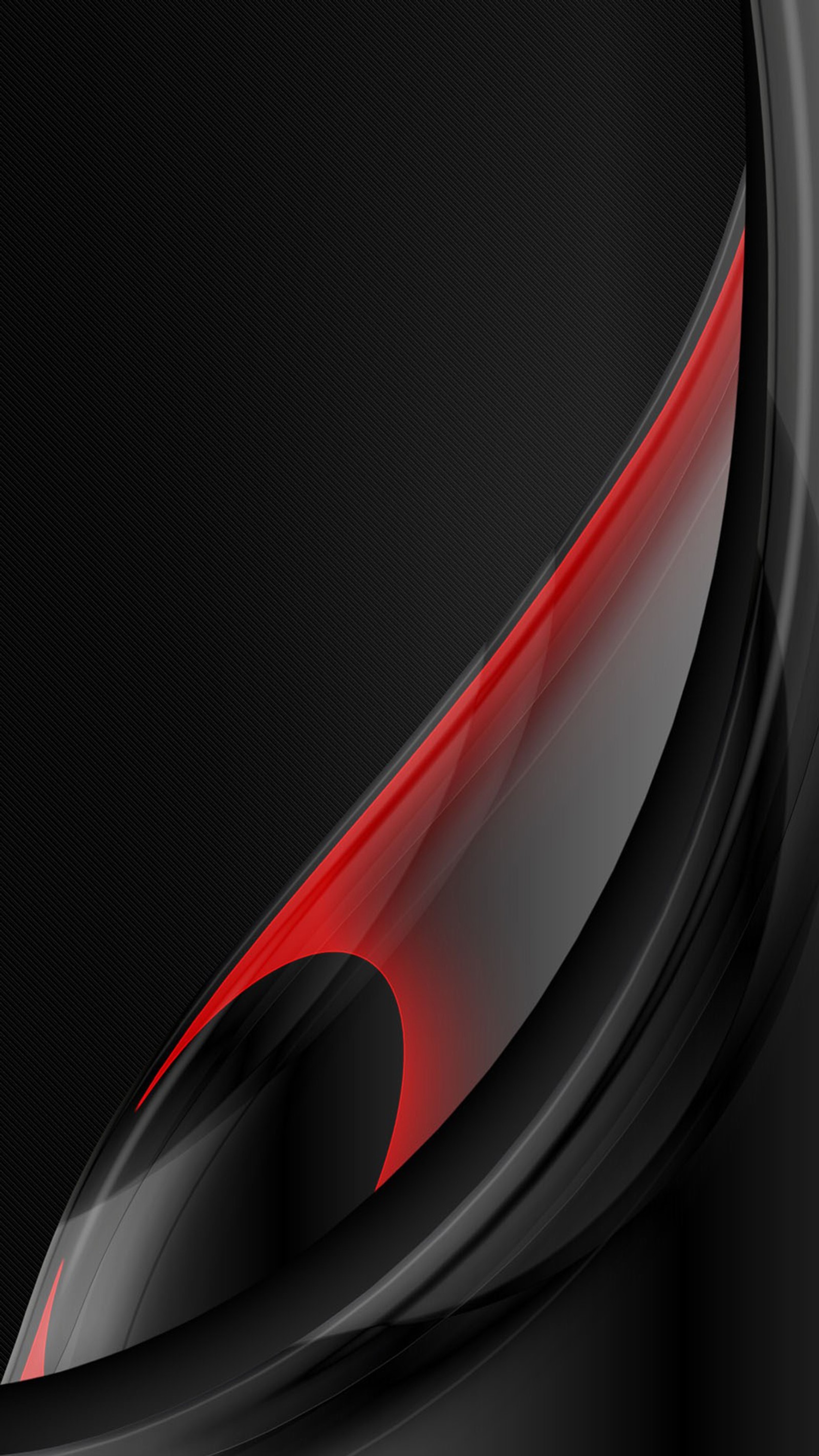 A close up of a black and red abstract background with a curved design (3d, abstract, beauty, black, dark)