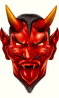 diable maléfique, red 3 d background