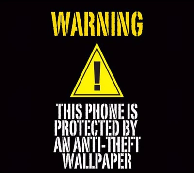 Warning: Anti-Theft Protection Wallpaper for Your Phone