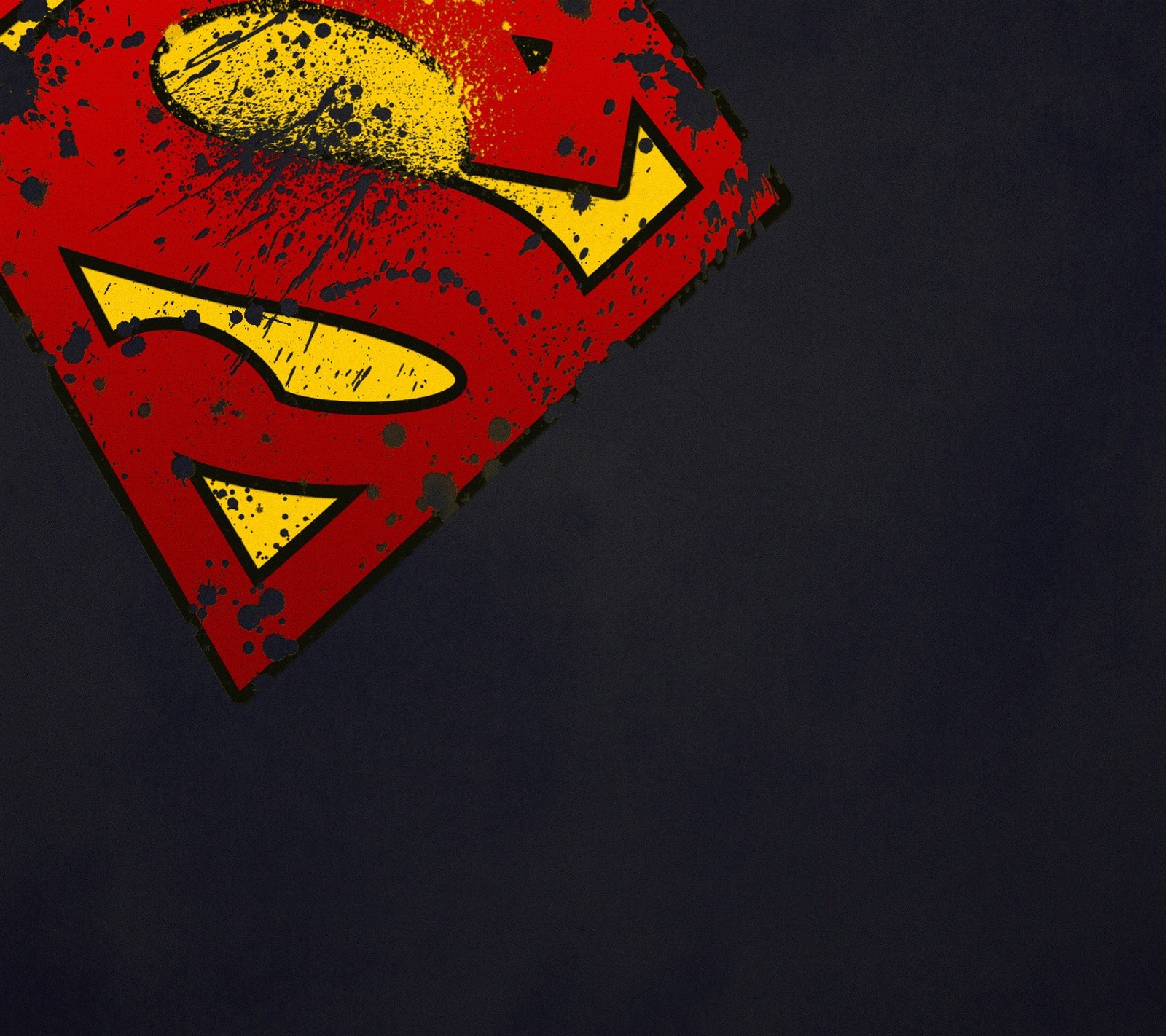 A close up of a superman logo on a black background (abej, beograd, supermen)