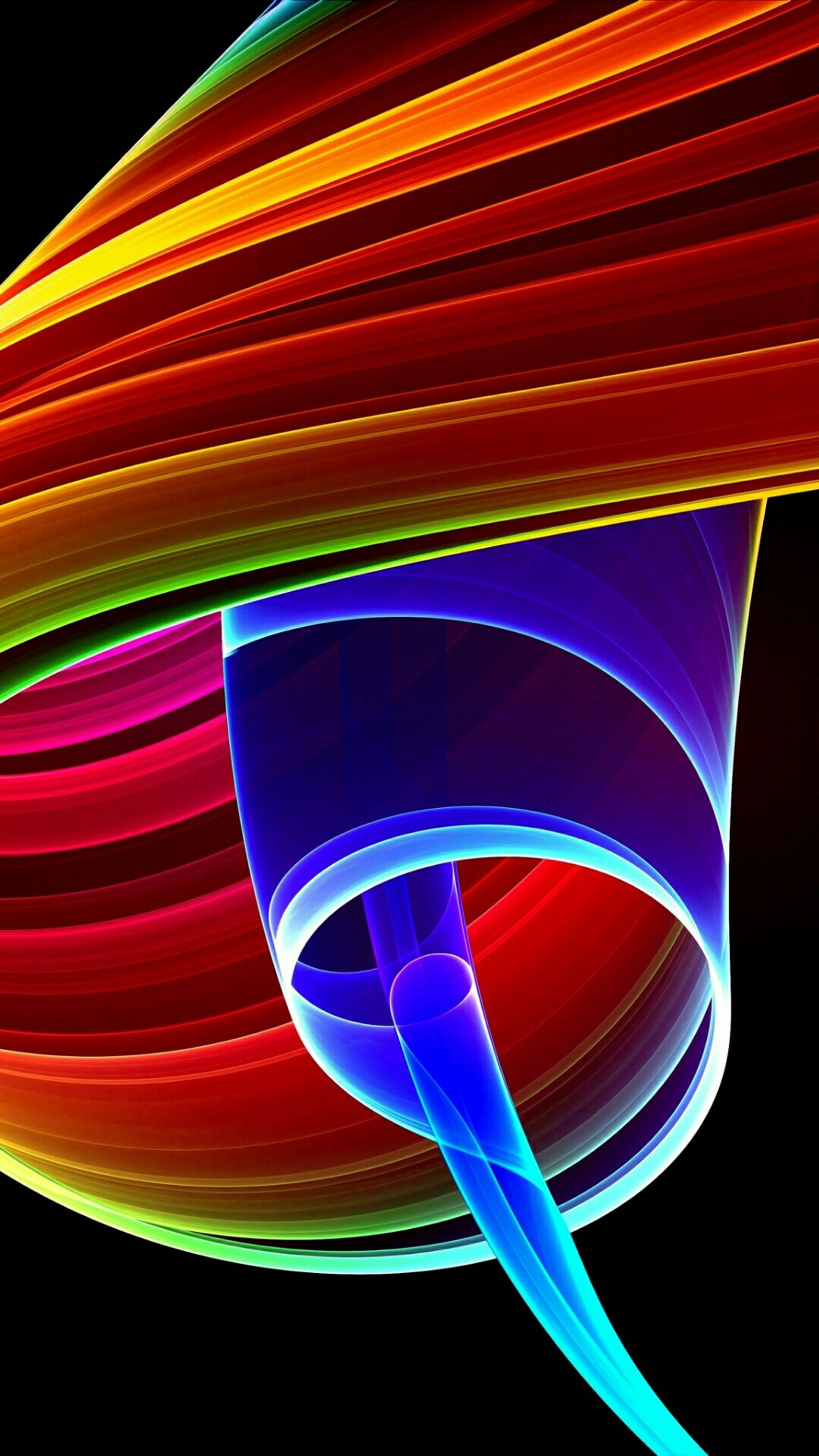 A close up of a colorful abstract design on a black background (abstract, hd)