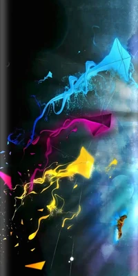 Vibrant Abstract Fusion of Color and Motion