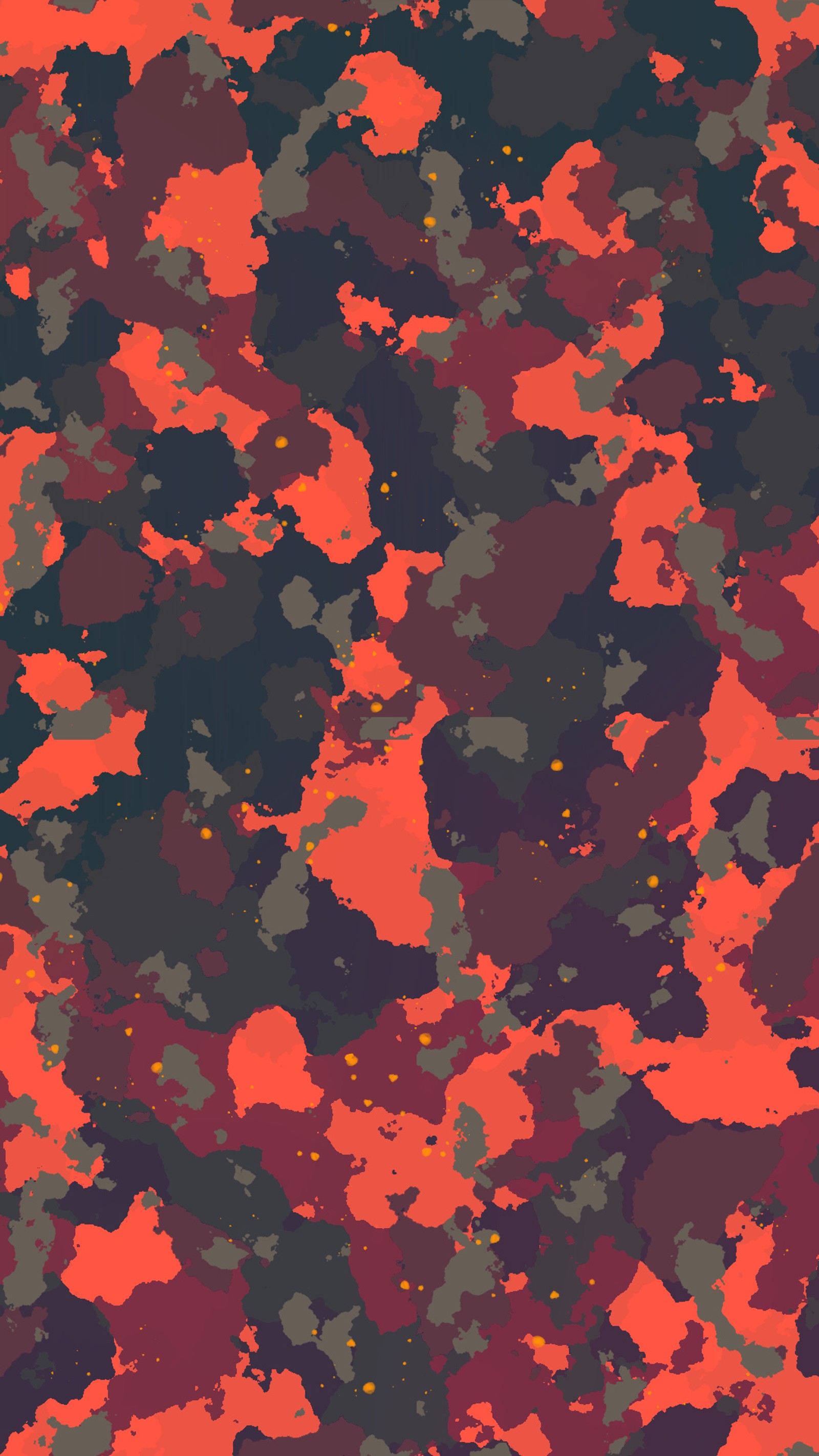 Motif de camouflage avec des couleurs rouge et noir (camouflage, militaire)