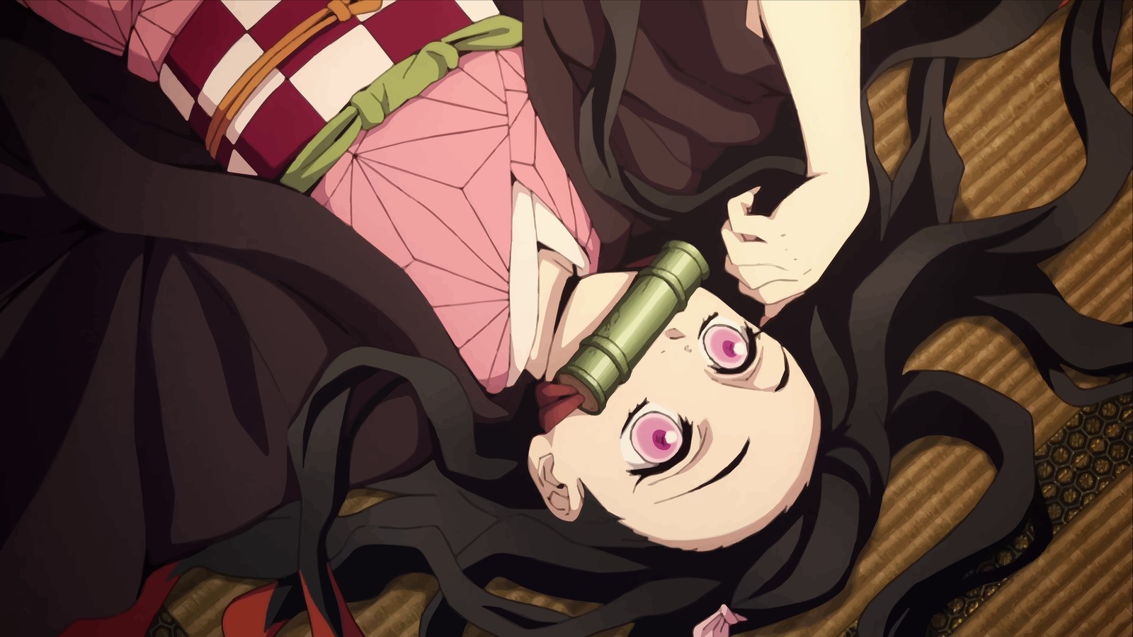 Скачать обои nezuko kamado, kimetsu no yaiba, убийца демонов кимэцу но яиба, demon slayer kimetsu no yaiba, аниме