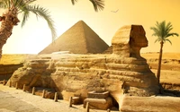 great sphinx of giza, egyptian pyramids, pyramid, monument, ancient history wallpaper