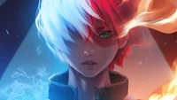 shoto todoroki, 僕のヒーローアカデミア, my hero academia, boku no hero academia, anime wallpaper