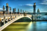 pont alexandre iii, eiffel tower, landmark, reflection, city wallpaper