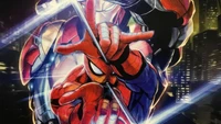 Spider-Man und Iron Man arbeiten in einer dynamischen Marvel-Comicszene zusammen