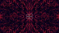 Abstract digital art featuring a stylized Windows logo surrounded by dynamic, flowing patterns in vibrant red and dark hues.