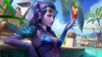 Veuve dans un paradis tropical : Ambiance estivale d'Overwatch