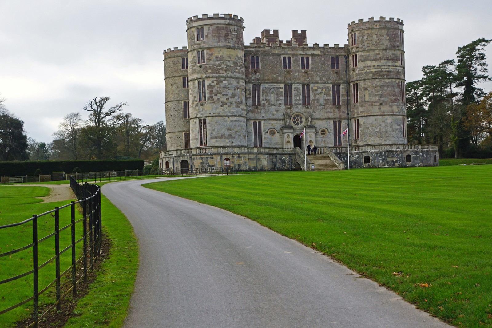 castle, estate, building, grass, stately home wallpaper