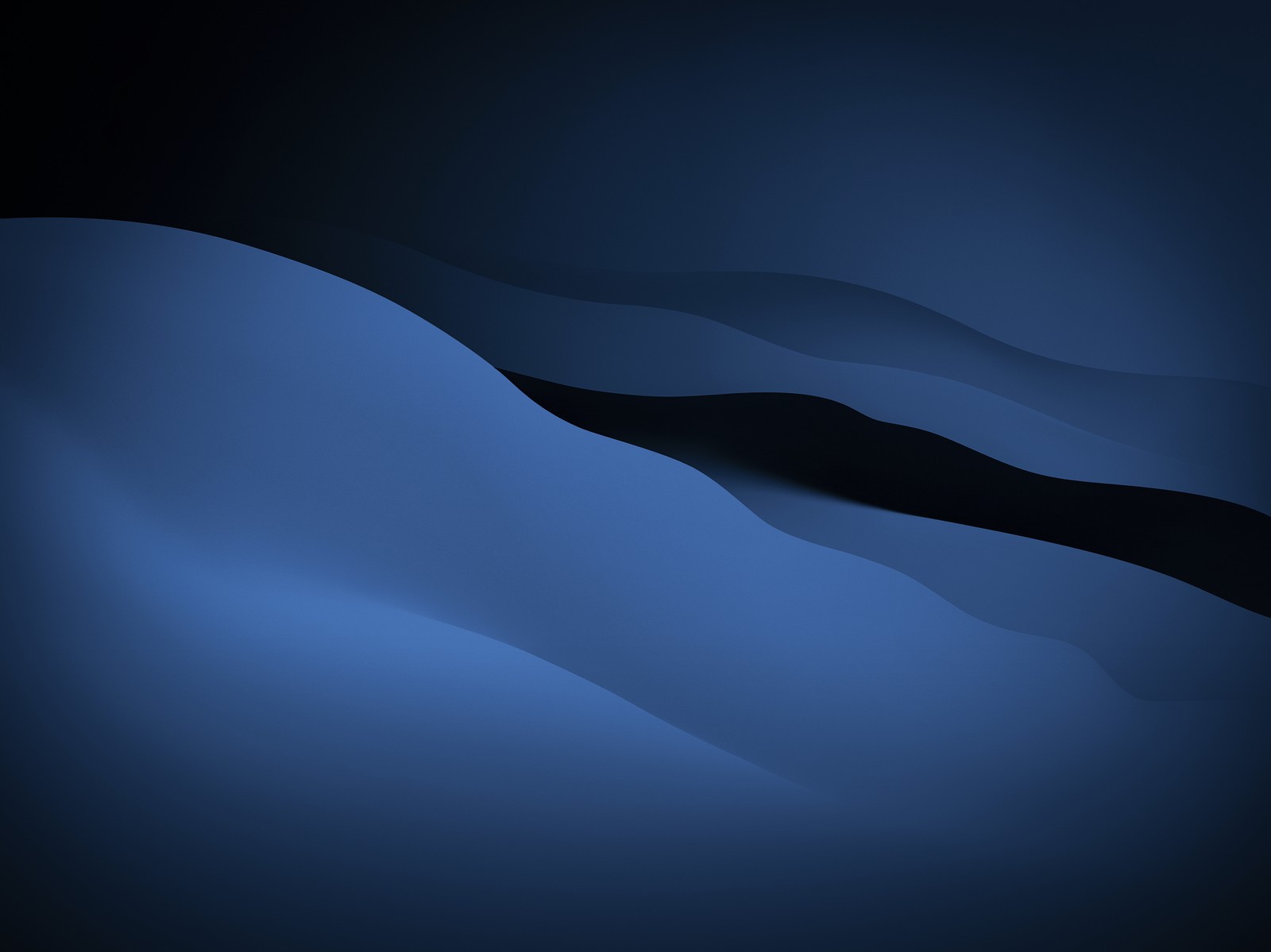 Arafed image of a blue mountain with a black sky (ios, apples, pacific blue, slope, art)