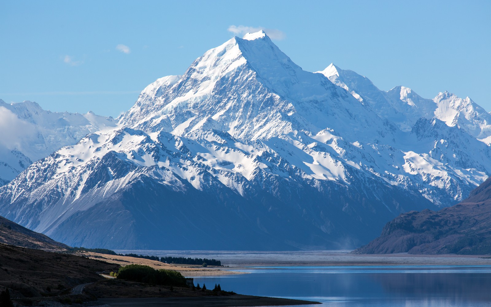 mount cook, new zealand, aoraki national park, mountain peak, snow covered wallpaper