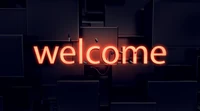 Neon Welcome in a Dark Aesthetic