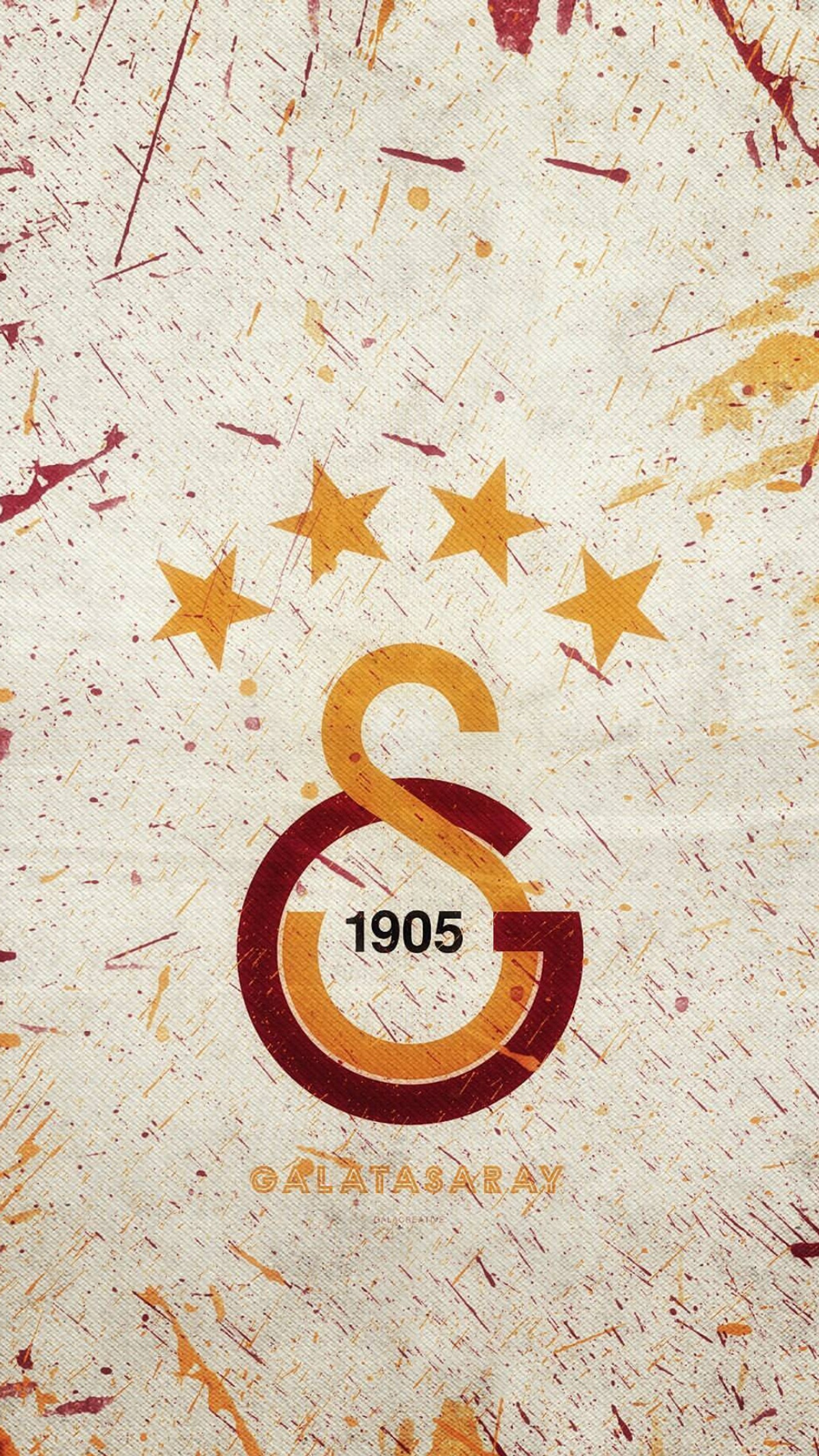 Un primer plano de un logo en una pared con estrellas. (cimbom, galatasaray)