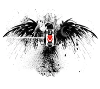 Besiktas BJK Eagle Emblem with Dynamic Splash Design