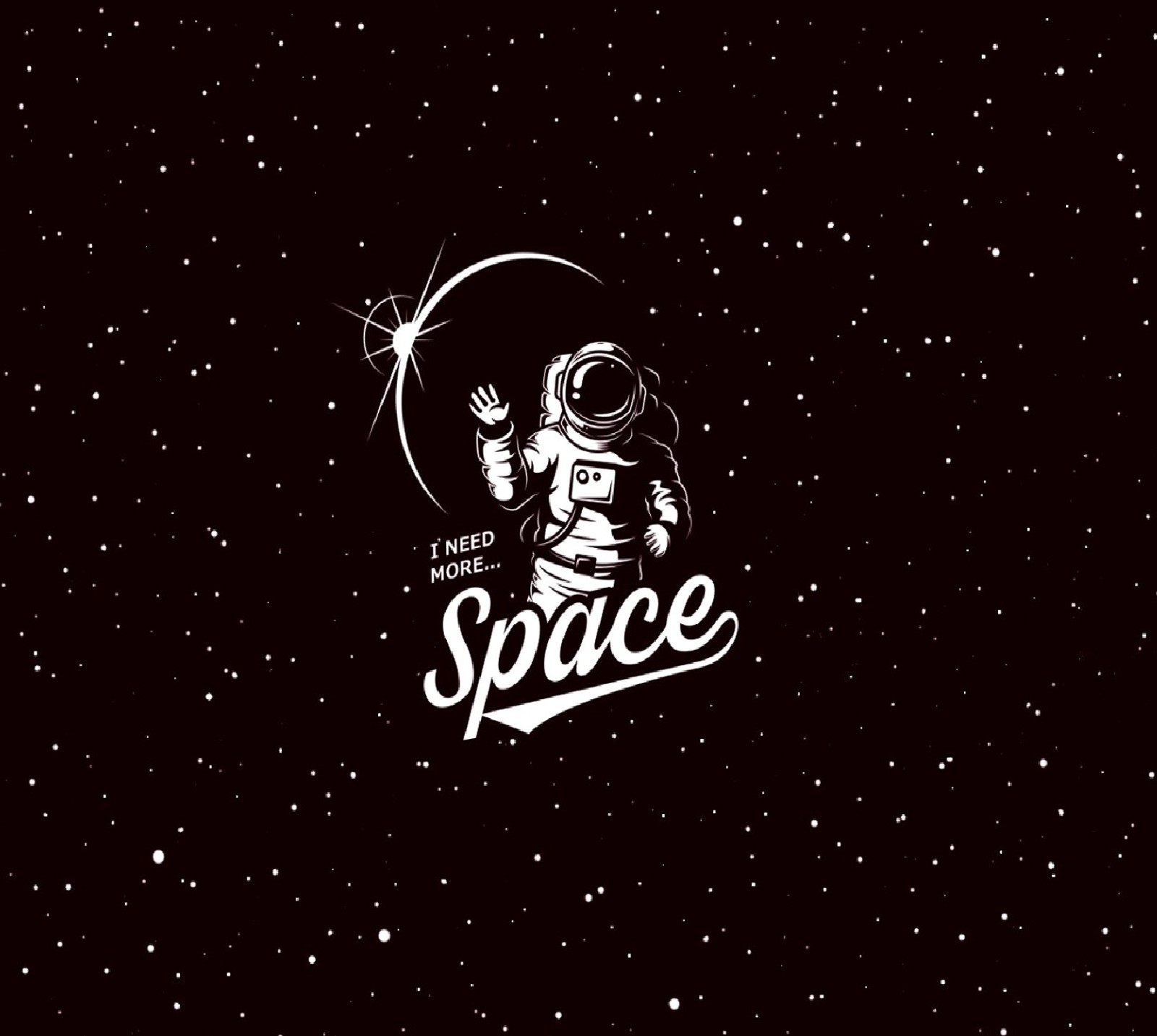 Una imagen en blanco y negro de un astronauta en el espacio (more space)