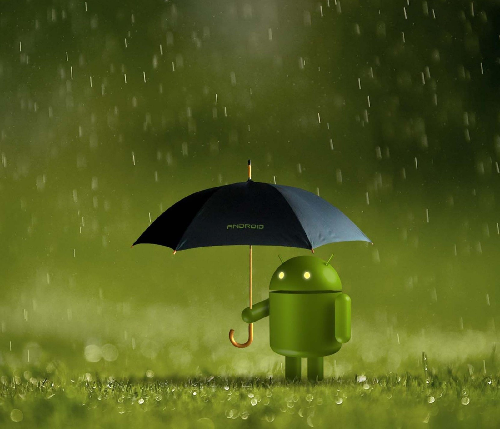 android, cute, fantasy, rain, umbrela Download Wallpaper