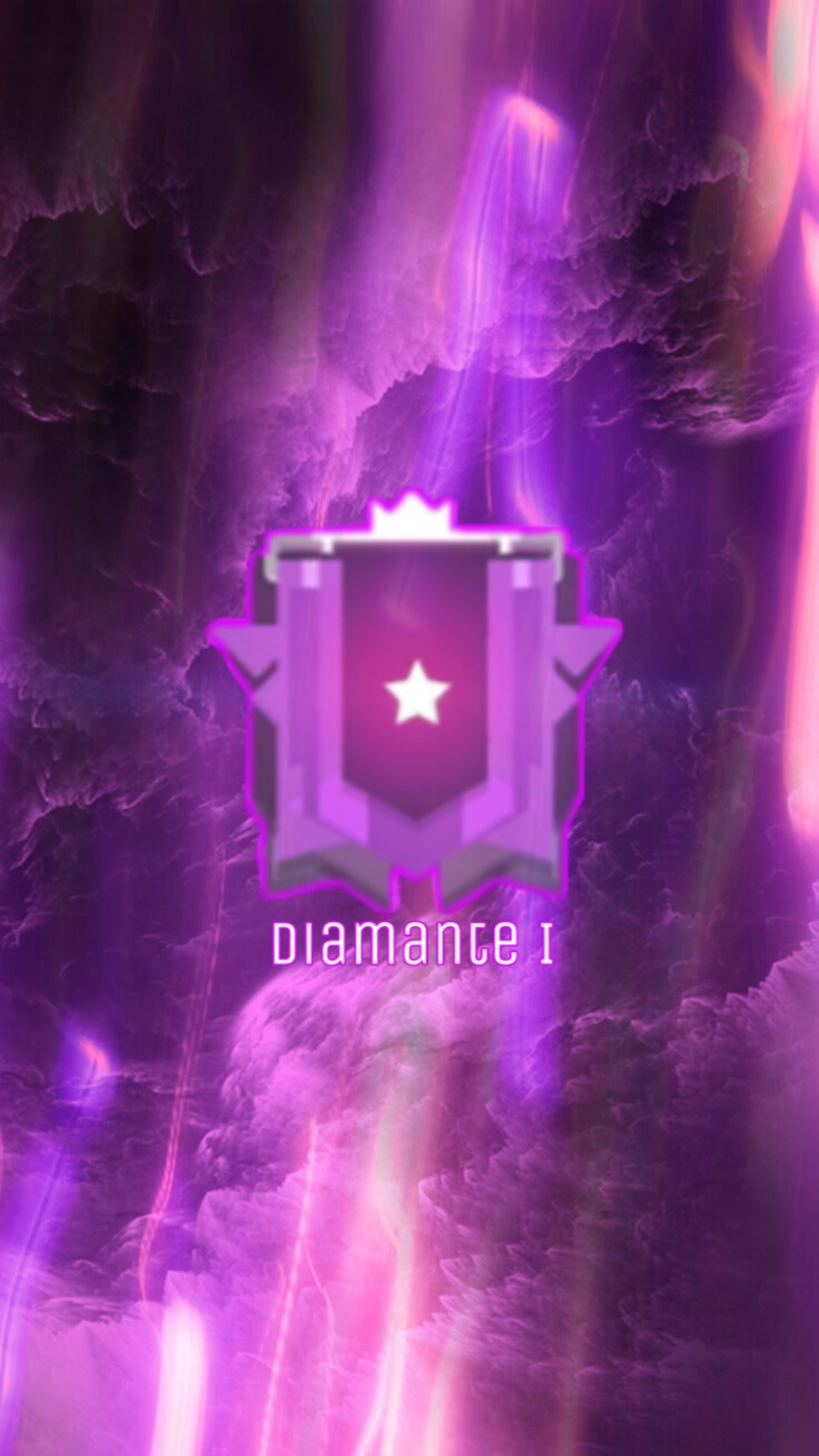 Logo púrpura y blanco con una estrella (free fire, diamante free fire, diamante 1 free, diamante i free fire)