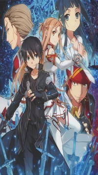 Episches Anime-Ensemble: Helden des Fantasy-Abenteuers